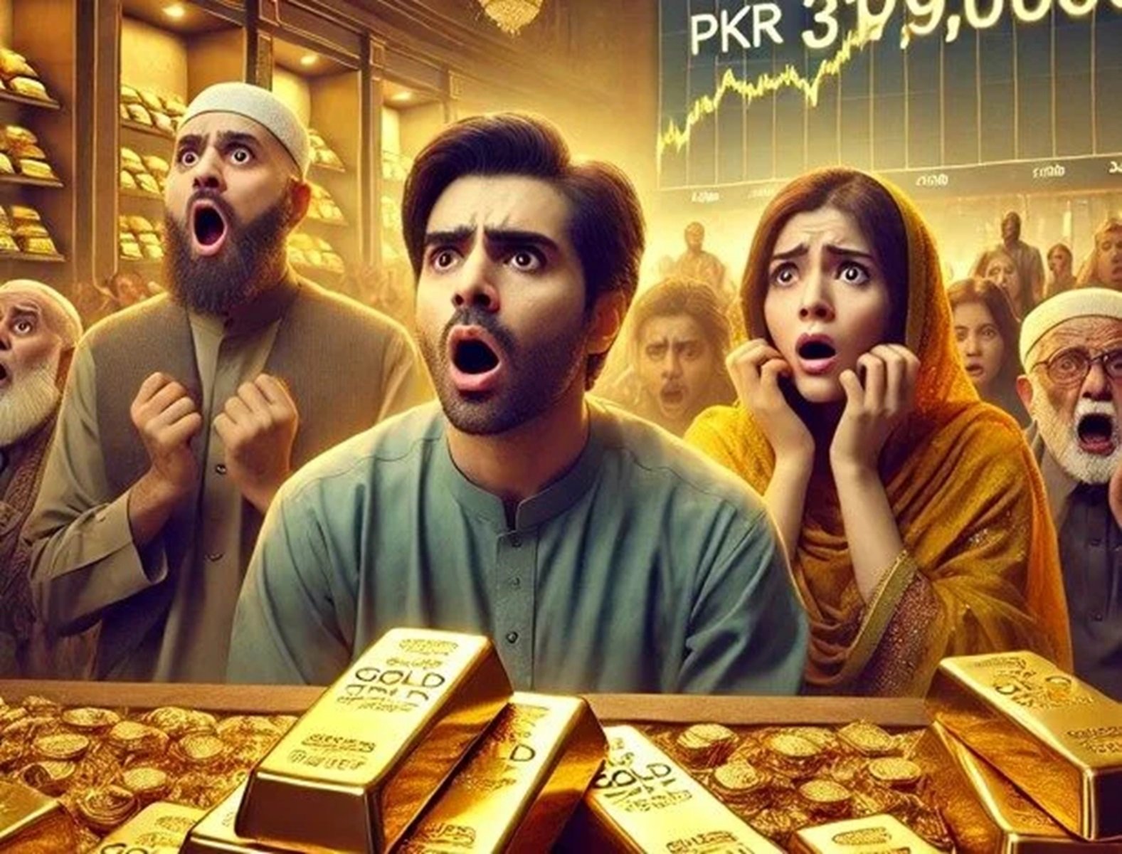 سونے کے نرخ گر گئے، پاکستانی خریداروں کی نظریں مارکیٹ پر