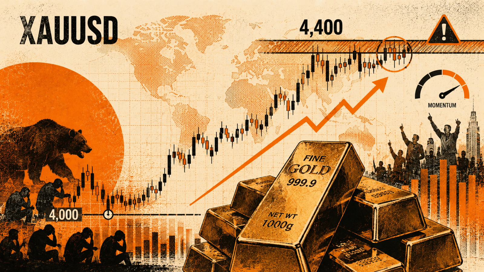 سونے کی قیمت میں زبردست ریکوری: کیا $4,400 پر خریداری محفوظ ہے یا بڑا رسک؟ | گولڈ مارکیٹ کا تکنیکی اور نفسیاتی تجزیہ
