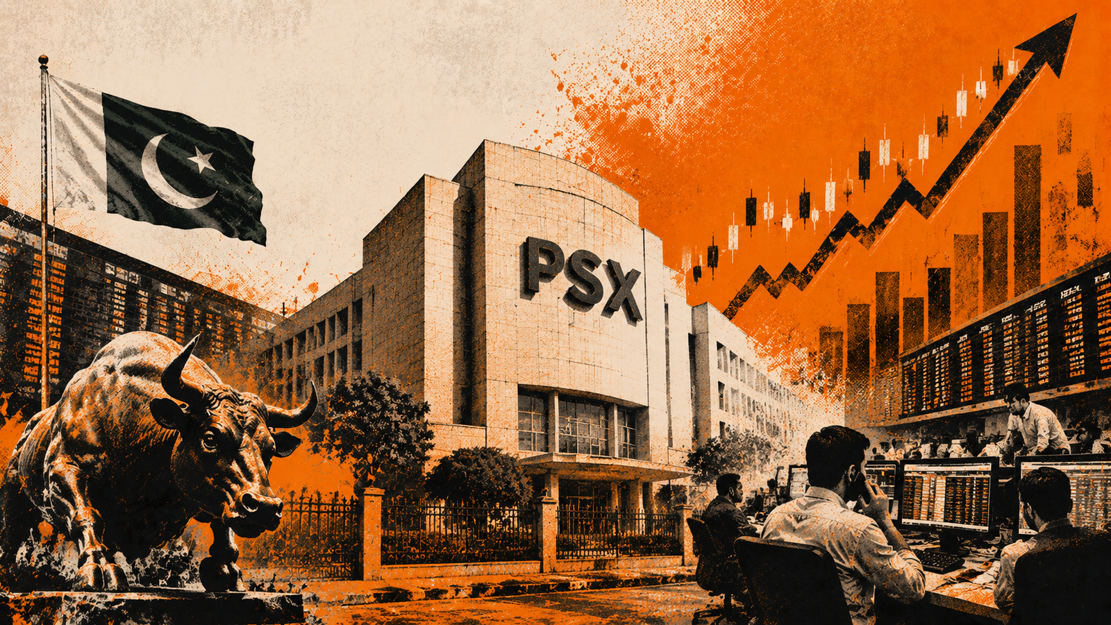 PSX  میں اتار چڑھاؤ کے بعد کاروباری دن کا معمولی تیزی پر اختتام۔