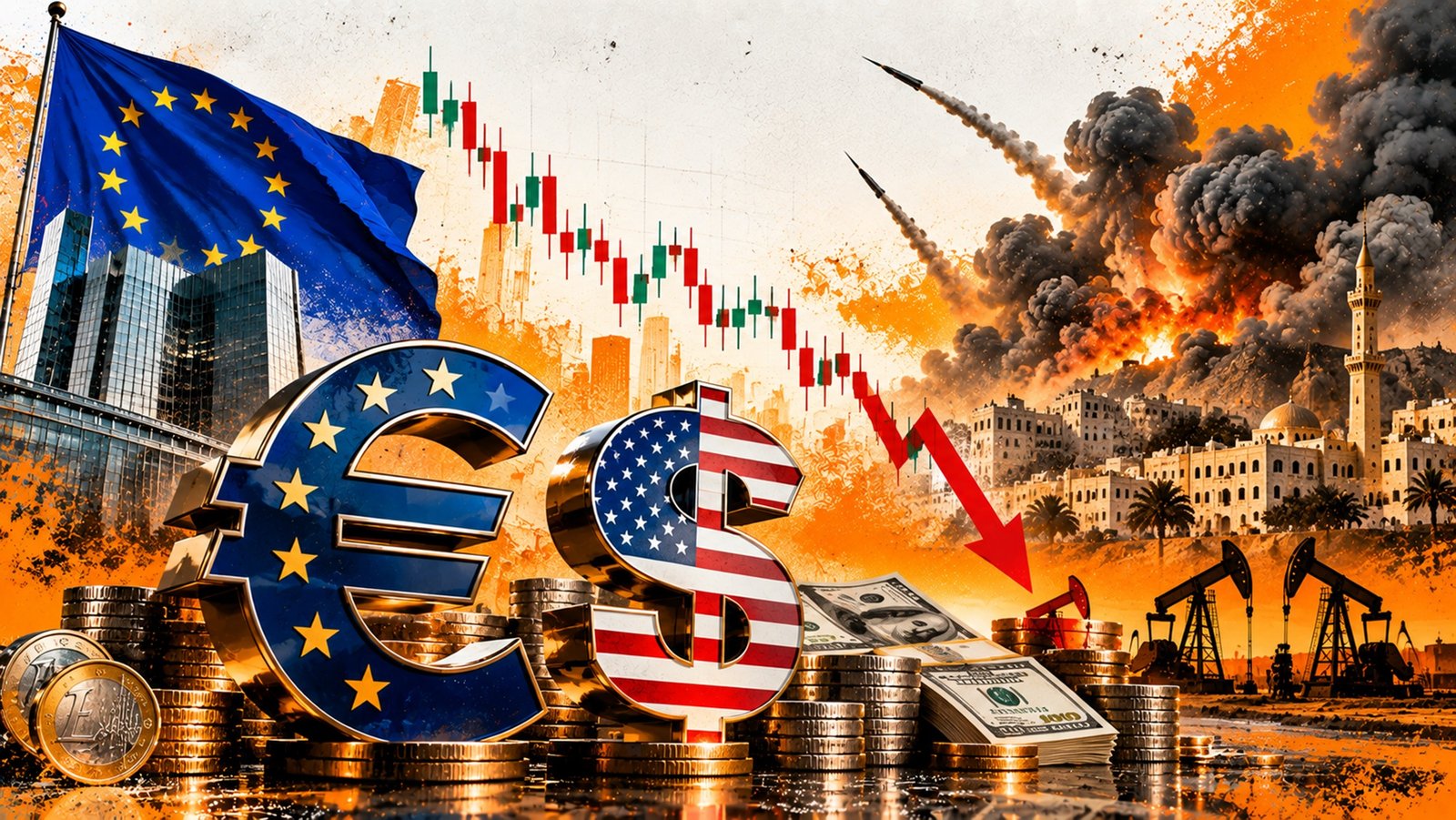 EURUSD  میں مندی، فیڈرل ریزرو کے  بیانات اور  مشرق وسطی کی صورتھال