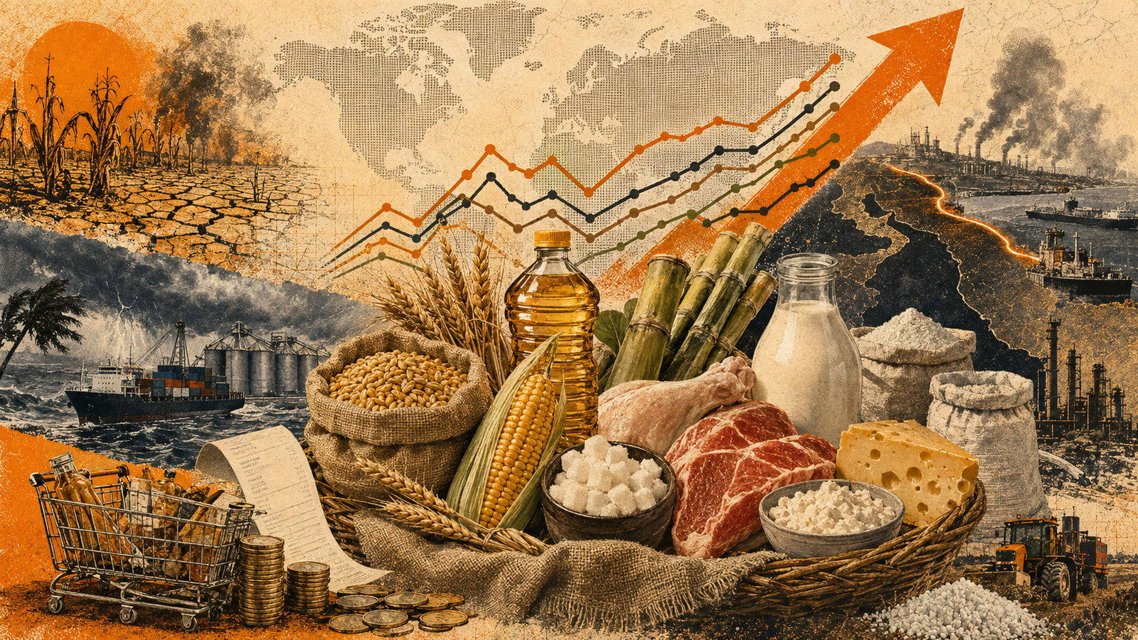 عالمی غذائی قیمتیں 2022 کے بعد بلند ترین سطح پر، FAO نے رسد کے خطرات سے خبردار کر دیا