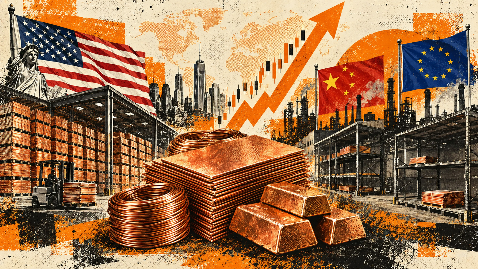 LME Copper price record high $14,533: تانبے کی تاریخی قیمت، امریکی COMEX میں ریکارڈ ذخائر اور شنگھائی میں 85 فیصد کمی کا تجزیاتی چارٹ۔