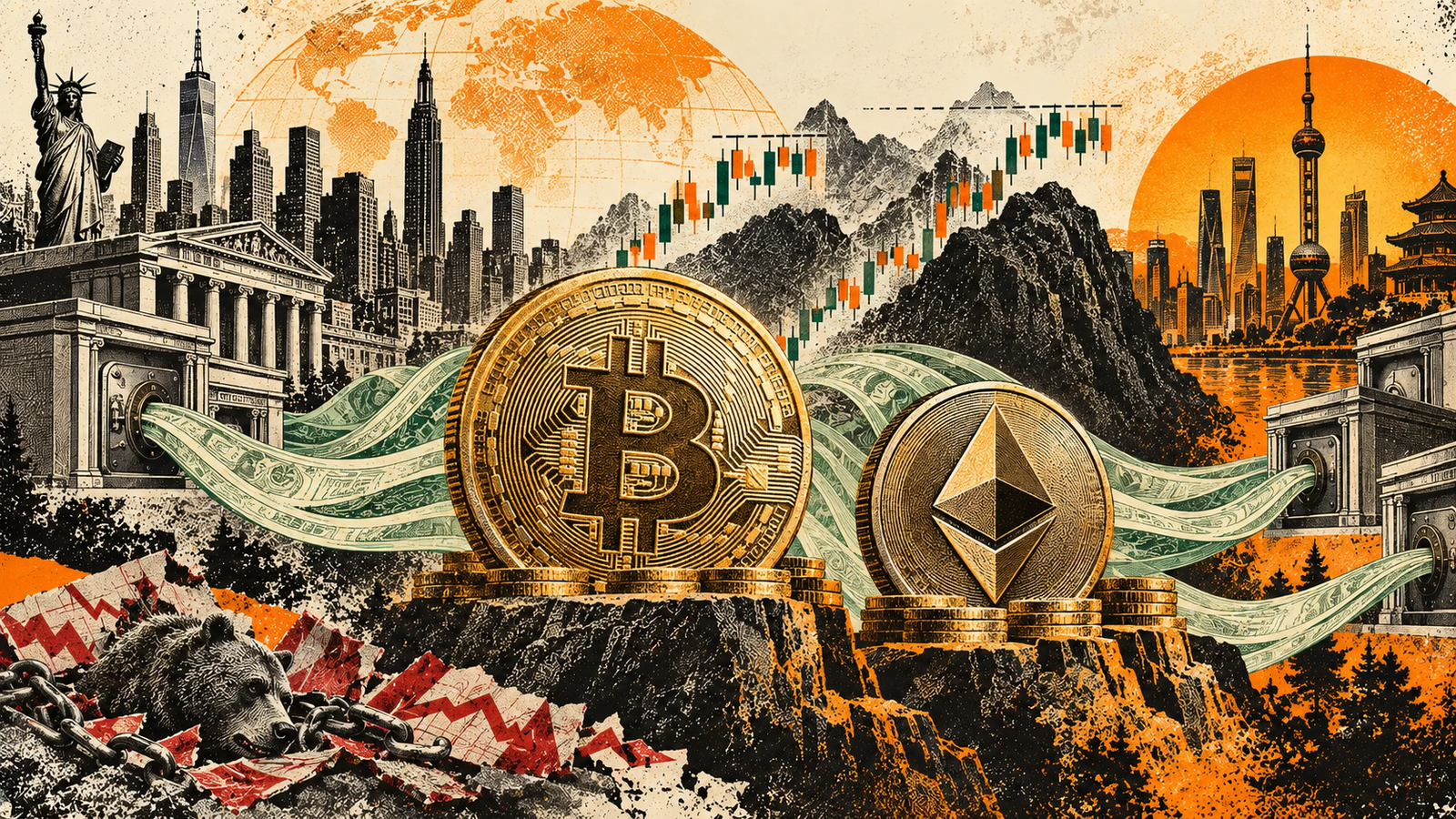 Bitcoin اور Ethereum کی تیزی برقرار، امریکی ETF سرمایہ  کی آمد نے نئی طلب کا اشارہ دے دیا