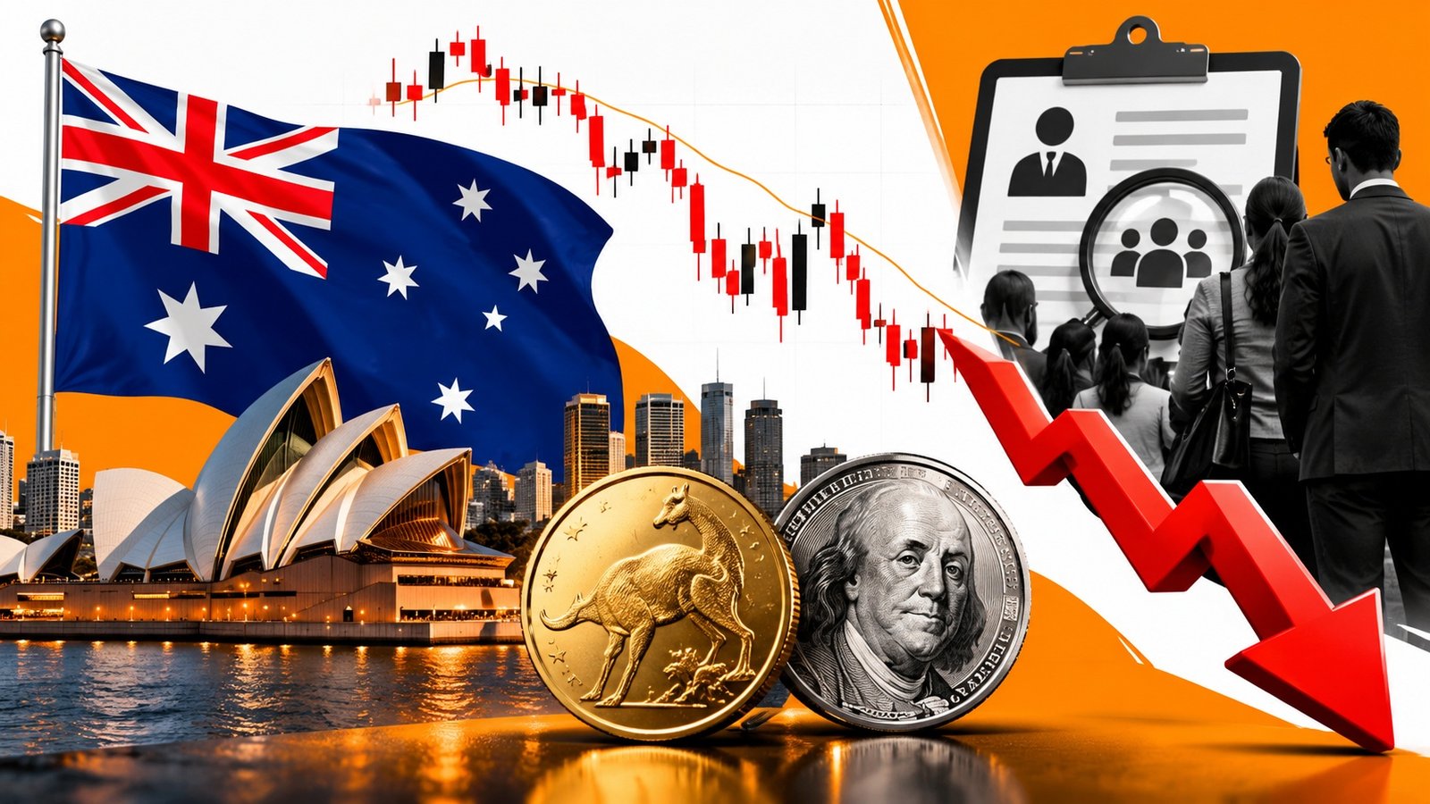 Australian Employment Report کے بعد AUDUSD ایک ہفتے کی کم ترین سطح پر