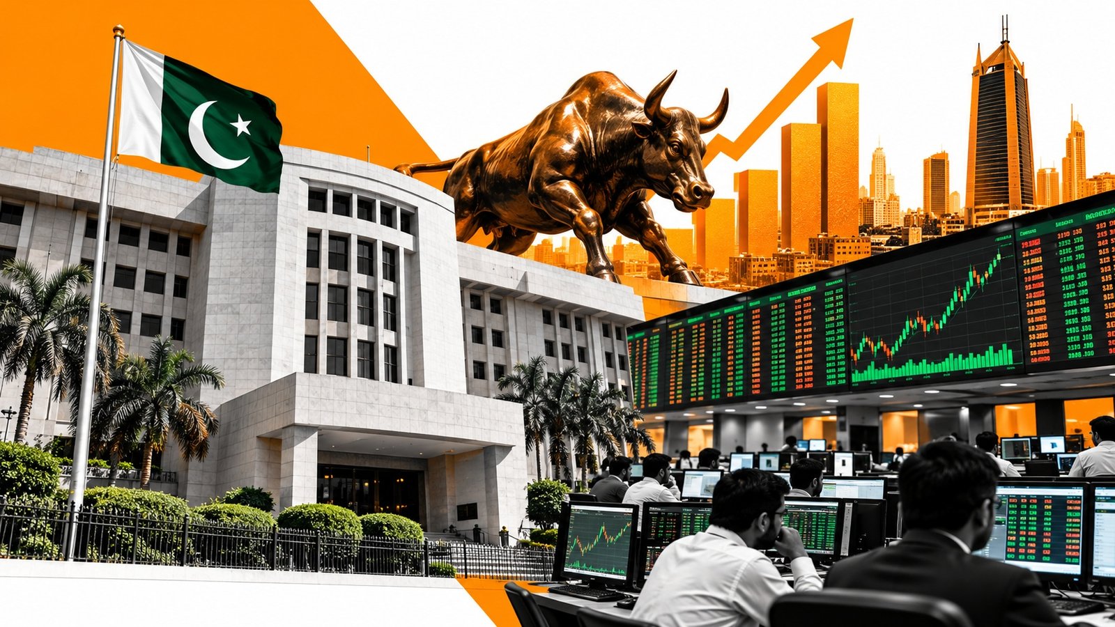 PSX  میں ابتدائی تیزی کے  بعد عالمی مارکیٹس کے دباؤ  پر دن کا منفی اختتام