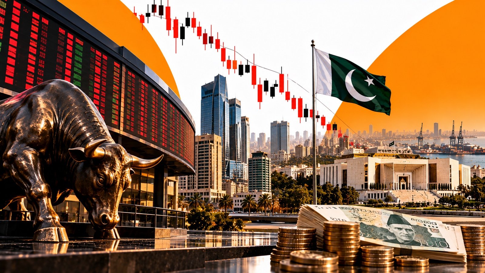 PSX  میں دن کا شدید مندی پر اختتام، صوبہ خیبر بختونخوا میں گورنر راج  کا خدشہ