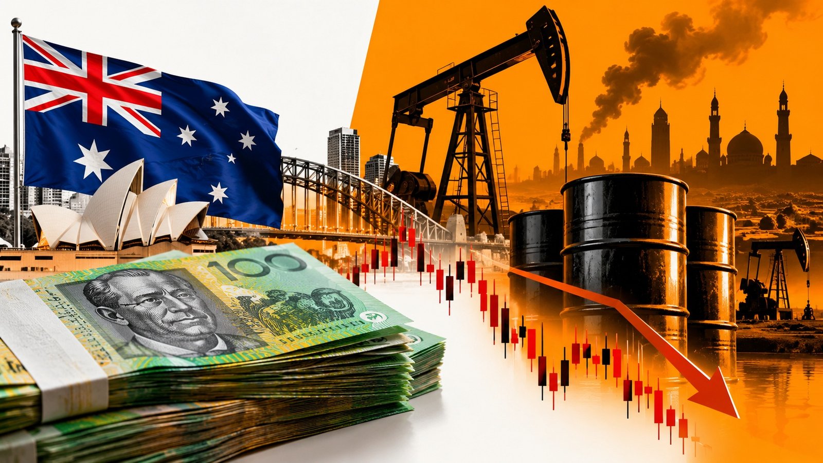 FOMC کے شرح سود کے اشاروں اور مشرق وسطیٰ کے تیل کے خطرات سے AUDUSD میں کمی