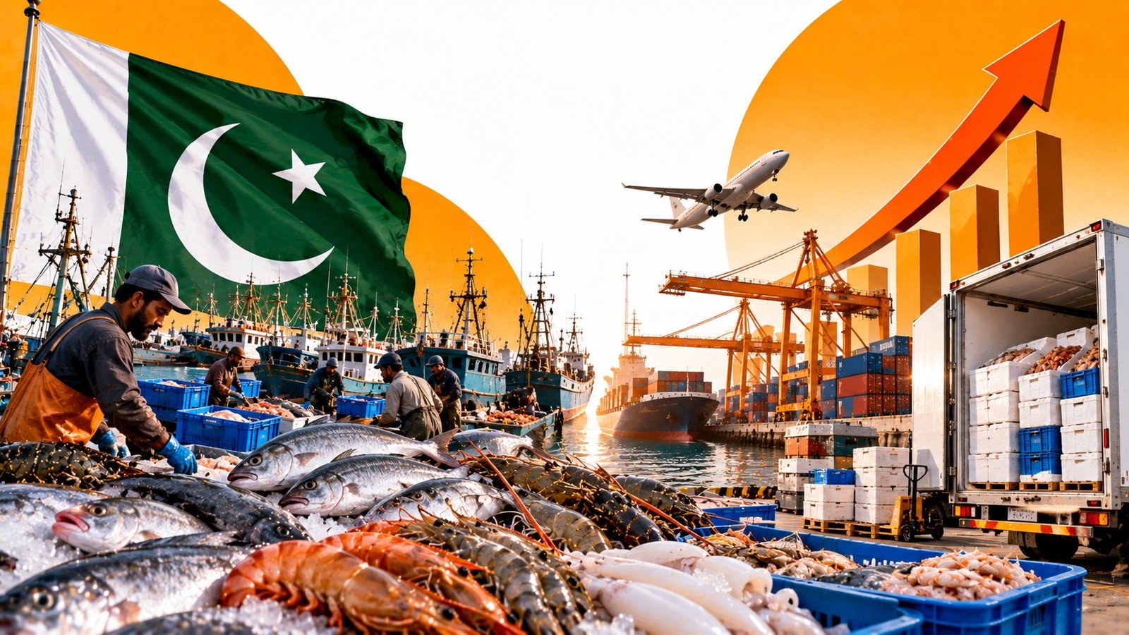 پاکستان کی فش اور سی فوڈ برآمدات سال کے پہلے کوارٹر میں   125 ملین ڈالر تک پہنچ گئیں