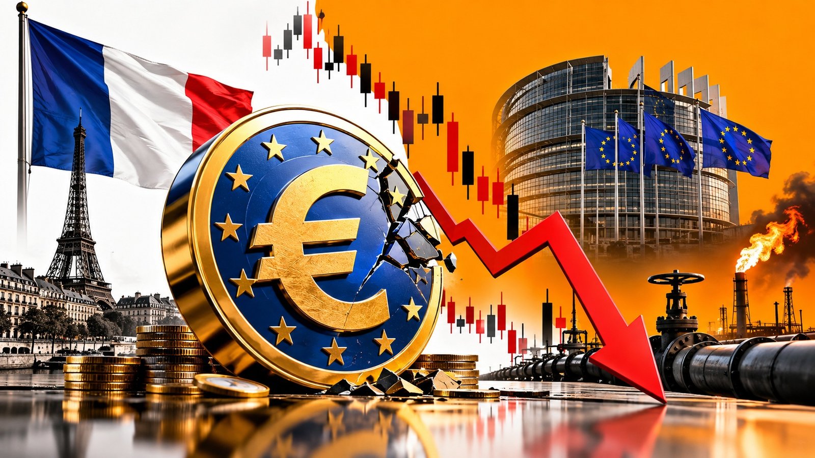 یورو کے خلاف ریکارڈ شارٹ پوزیشنز: فرانسیسی مالیاتی بحران اور توانائی کے شاکس