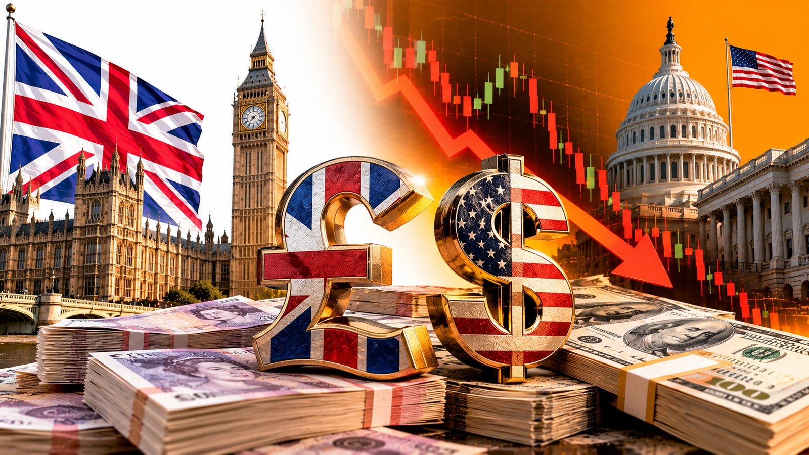 GBP/USD کا تجزیہ: 1.3207 کی سطح پر پاؤنڈ دباؤ میں، بانڈ ییلڈز اور پالیسی کا تفاوت نمایاں