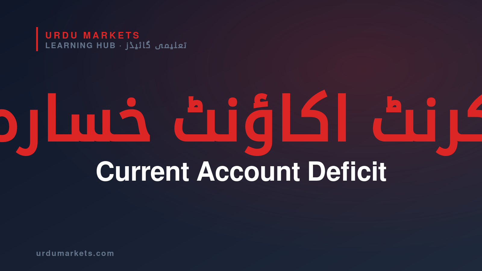 Current Account — Urdu Markets Learning Hub