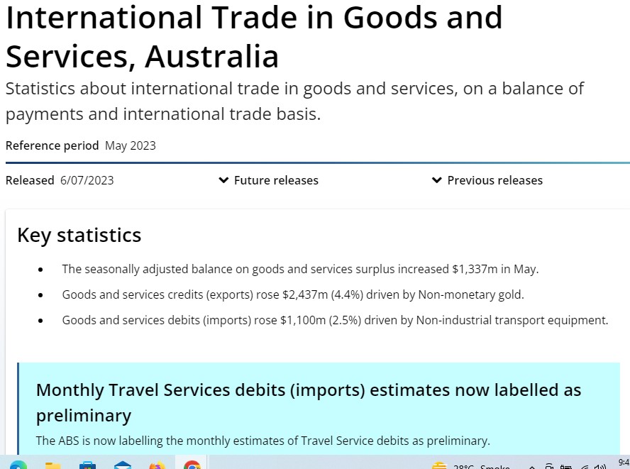 Australian Trade Report