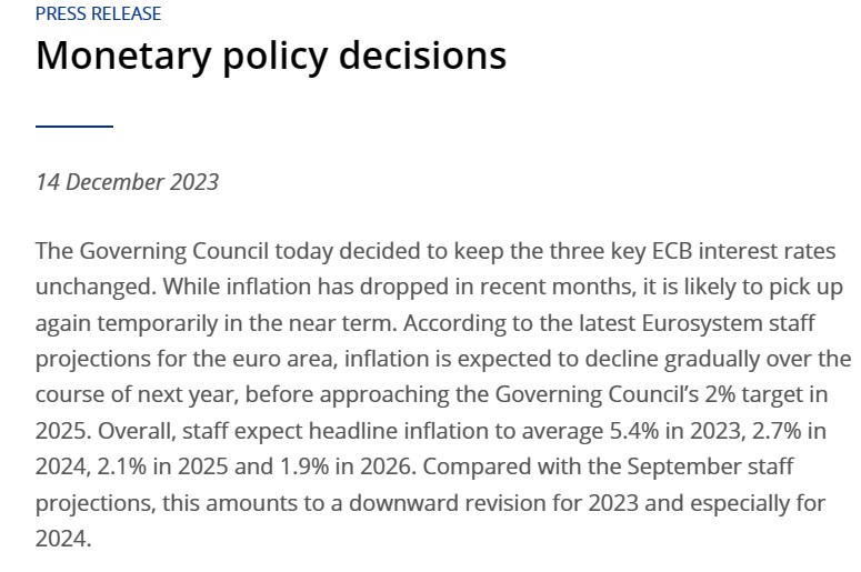 EURUSD کی قدر میں تیزی، ECB Monetary Policy بغیر کسی تبدیلی کے برقرار 