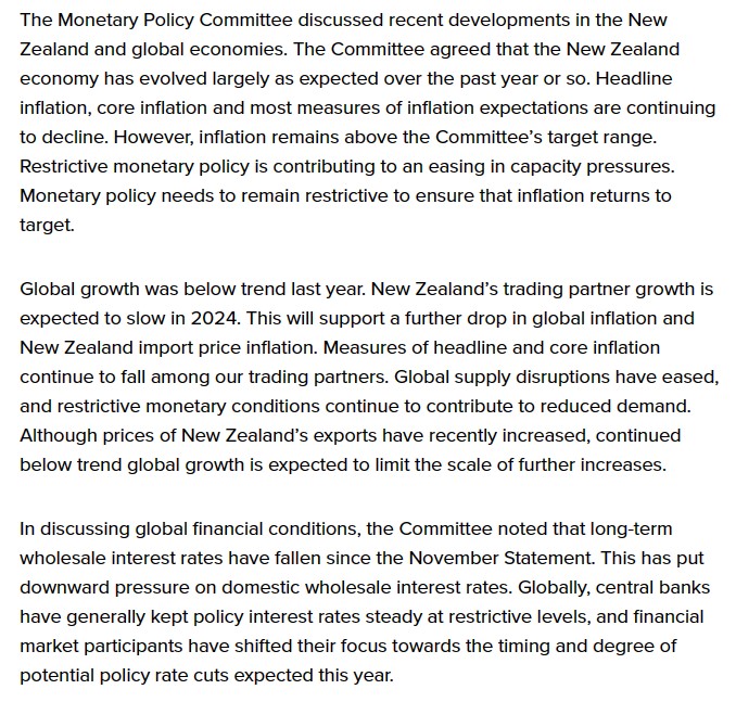 NZDUSD میں 0.6100 کے قریب گراوٹ، RBNZ Monetary Policy بغیر کسی تبدیلی کے برقرار 