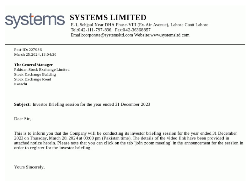 System Limited