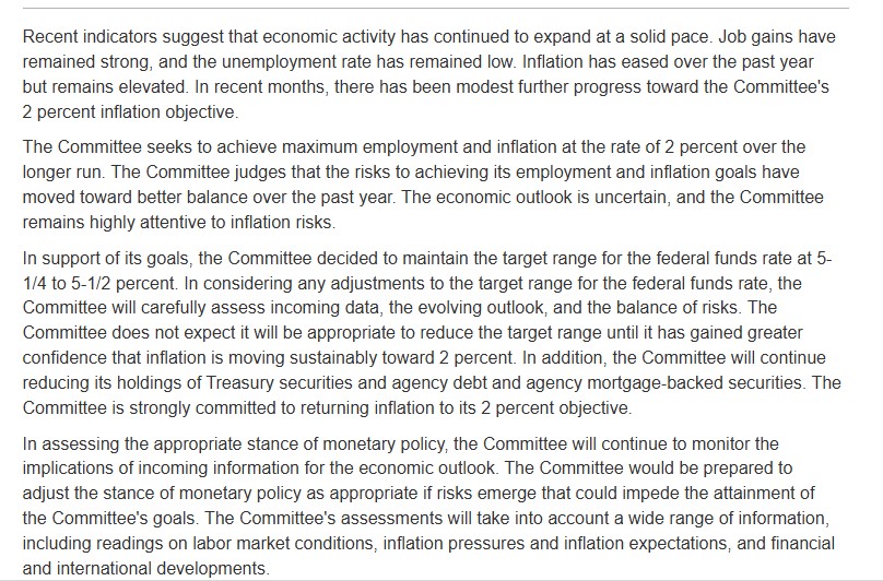 FOMC Statement