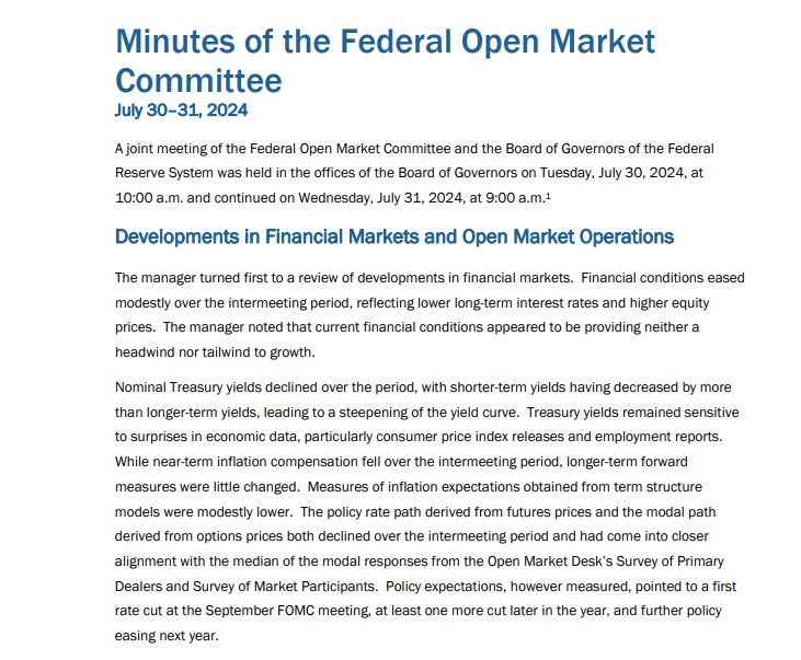 US Stocks میں دن کا مثبت اختتام، FOMC Minutes میں Rates Cut کا اشارہ. 