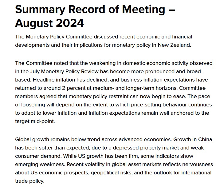 NZDUSD میں شدید مندی ، RBNZ Monetary Policy کا اعلان اور Interest Rate میں کمی. 