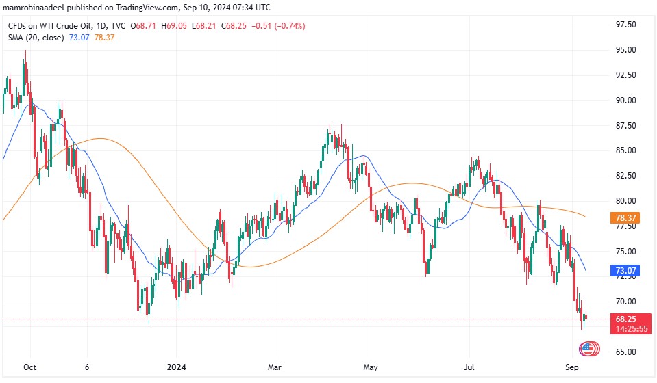 WTI Crude Oil 10th September 2024