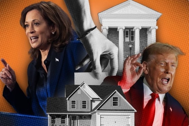 Donald Trump and Kamala Harris