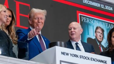 Donald Trump on his visit to New York Stock Exchange after his Victory