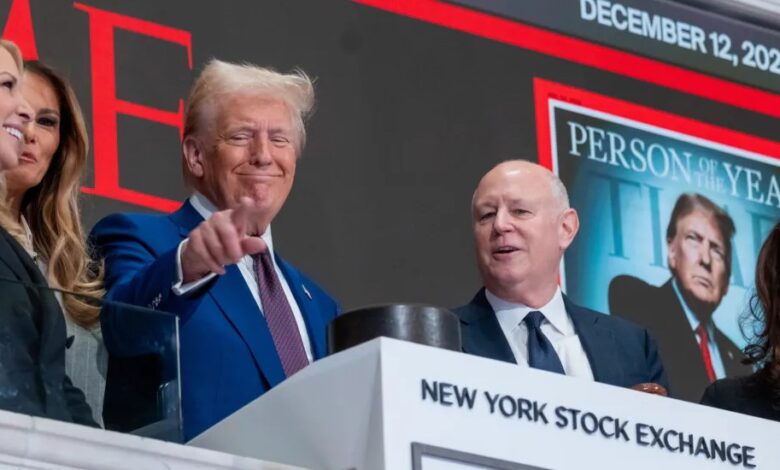 Donald Trump on his visit to New York Stock Exchange after his Victory