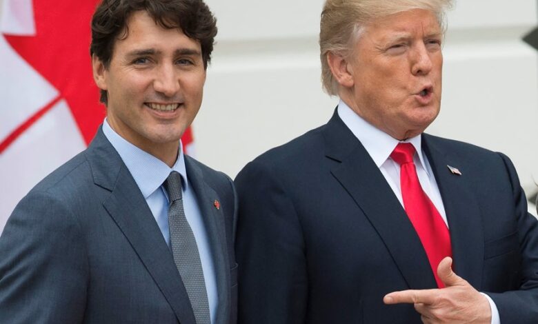 Justin Trudeau and Donald Trump