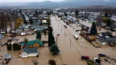 A satellite view of widespread flooding in Pakistan